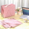 Dispowreath 20 Pcs Light Pink Hanging File Folders 12" x