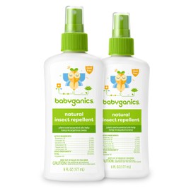 Babyganics Insect Spray, 6oz, 2 pack, Made with Plant and Essential Oils, Packaging May Vary