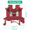 Eilumduo 100 Pcs Red UK2.5B 800V 32A DIN Rail Terminal