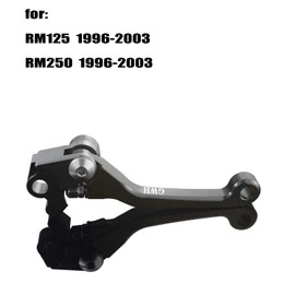 Adsspro Motorcycle Foldable Brake Clutch Lever Handle CNC Aluminum Pivot for RM125 RM250 RM 125 250 1996 1997 1998 1999 2000 2001 2002 2003 96-03 Dirt Pit Bike (Black)