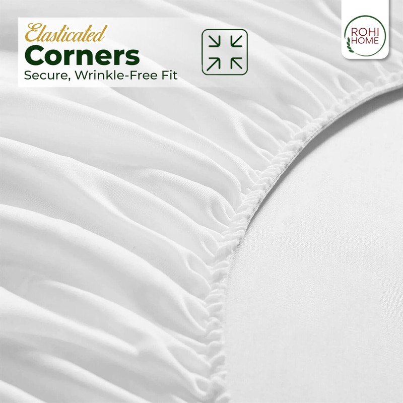 Rohi 25cm Deep Microfibre King Size Fitted Sheet – Comfy