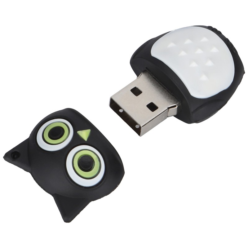 Cartoon U Disk Black Owl Appearance High Speed Bulk Storage