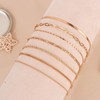 GAFATORY Gold Ankle Bracelets for Women Waterproof 7 PCS 14K
