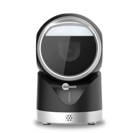 BAOSHARE Escáner de código de Barras de Escritorio 1D 2D QR, Lector de código de Barras USB automático Manos Libres omnidireccional