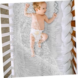 TEHAUX 1 Set Newborn Photography Props Grey Fluffy Blanket Elastic Headband for Stunning Photos Secure Swaddling Shower