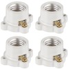 Saysurey 4 Pcs Porcelain Lamp Holder Socket E26/E27 Medium Keyless