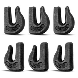 Cheardia 6 Pack 3/8'' Weld on Grab Hook, Heavy Duty Tractor Chain Hooks, G70 Grade Utility Hook Weldable for Trailer Truck, Forklift, Car, RV, Rigging, 6600 LBS Capacity