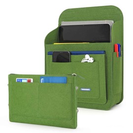 Lucky Sign - Multifunctional Felt Bag Organiser for Fjällräven Classic 16L Backpack Organiser, 26 x 10 x 35 cm, Olive