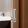 Dontay Pocket Door Handle with Lock and Edge Pull, Narrow