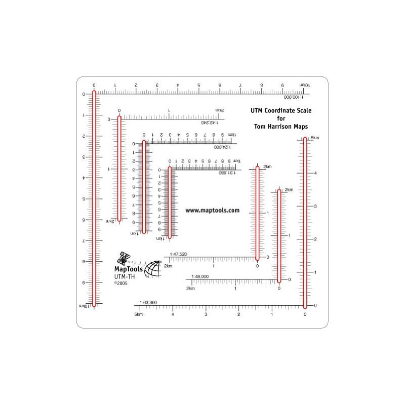 UTM Ruler For Tom Harrison Topographic Maps