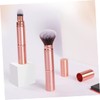 OHPHCALL 2pcs Blush Foundation Makeup Brush Set Retractable Compact Travel