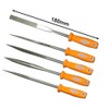 5Pcs Diamond Needle File Set, Professional Metal Files with Rubber