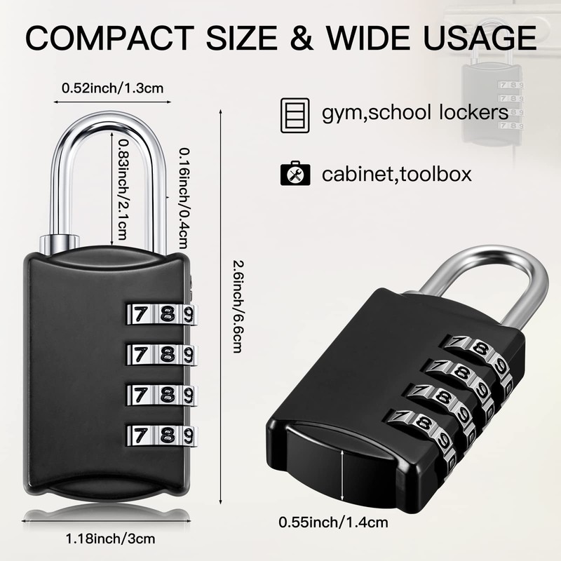40 Pcs 4 Digit Combination Locks Combination Padlock Luggage Number