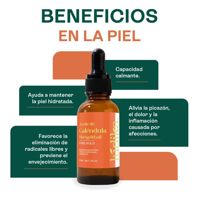 Aceite de Caléndula Hebbe Cosmetics para Piel Seca y Sensible