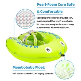 HECCEI Mambobaby Self-Inflating Baby Swimming Aid Compact Foldable Design Swimming Ring Perfect Swimming Trainer for Children from 3 to 24 Months