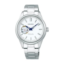 Seiko Selection Women's Mechanical Open Heart Model, Dial: White/Case: Silver, Bracelet Type