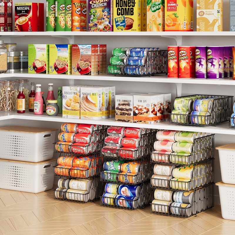 3 Pack Can Storage Organizer For Pantry,Stackble Widen Can Holder