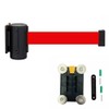 Magnetic Wall Mount Retractable Belt Barrier 6.5/9.8/16.4 Foot Red Belt