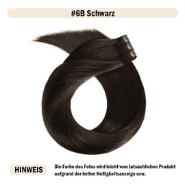 Beyond Your Thought Clip-In Real Hair Extensions, 100% Remy Real Hair for Hair Extensions, Real Hair, Straight Hairpieces for Full Head, #6B, 45 cm, 130 g / 10 Pieces