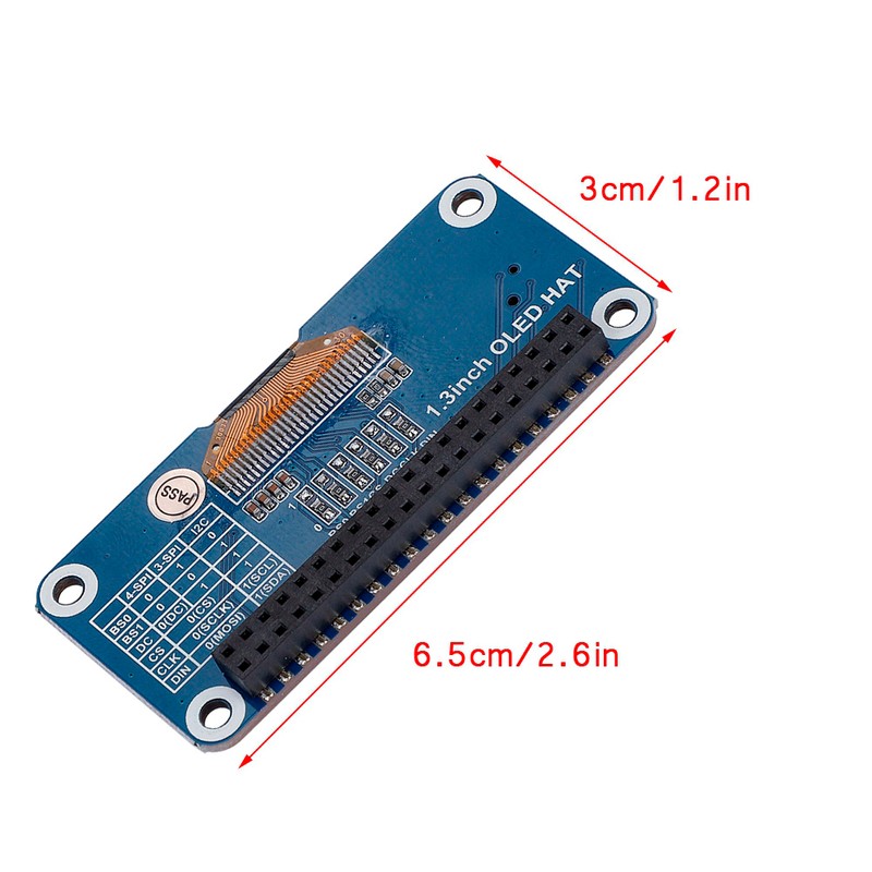 1.3 inch OLED Display HAT Expansion Board For Raspberry Pi