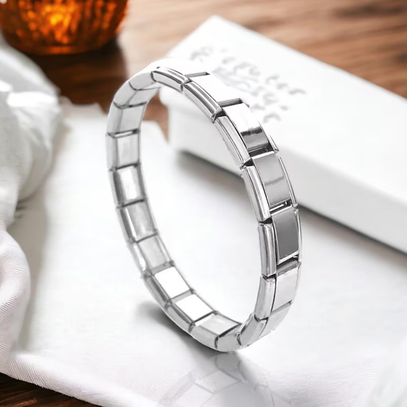 Quiges - 9 mm Italian Style Charm Module Stainless Steel