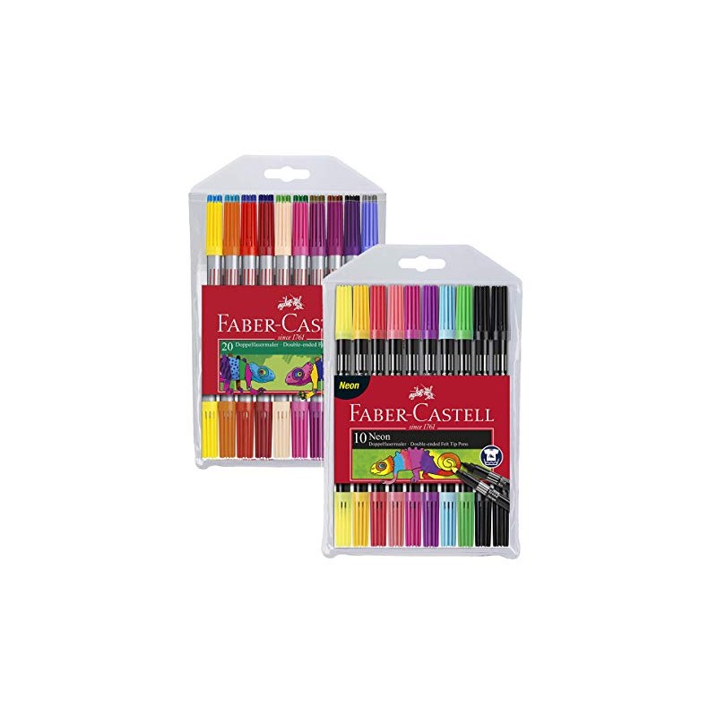 Faber-Castell 151119 Double Fibre Pens, Pack of 20 x 1