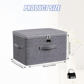 Rbleote Lockable Box with Lock, Storage Box, Lockable, Box with Lock, Saves Space and Can be Easily Folded for Storing a Variety of Items