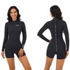 MWTA Womens Shorty Wetsuit, 2mm Neoprene Long Sleeve Swimsuit with