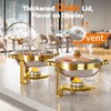 Chafing Dishes for Buffet Set 2 Pack, 5QT Round Dish