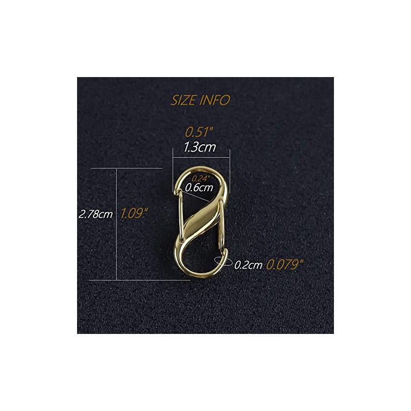 [FUSSED] 5pcs Adjustable Metal Buckle Chain Strap Bag Shorten Metal