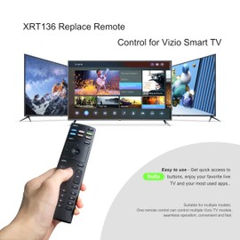 XRT136 Remote Control for Vizio TV - No Programming Needed Direct Use, Replacement Vizio TV Remote Effortless Control for Various Vizio Smart TV Model D24f-F1 D40f-G9 D50x-G9 E60U-D3 E70U-D3 E65-D0
