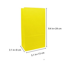 EMAAN 24 Count Red Yellow Blue Party Goody Bags 5.1 X 3.1 X 9.4 Inch Small Paper Treat Bags for Kid's Birthday Carnival Party Welcome Party Snack Candy Favor Bags (Red Yellow Blue)