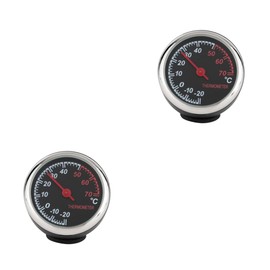 CHILDWEET 2pcs Steel Core Pointer Car Thermometer Indoor Outdoor Temperature Sensor Luminous Clock for Vehicle