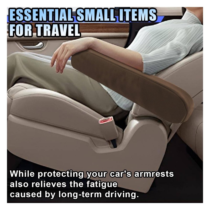 KITUREK 2PCS Car Front Seat Armrest Covers, Auto Seat Arm