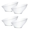PLASTICPRO PLASTICPRO Disposable Angled Plastic Bowls Round Small Serving Bowl,