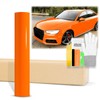 24"x60" (2FTx5FT) Flame Orange High Gloss Glossy Vinyl Wrap Auto