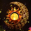 LICKLIP Garden Solar Lights Outdoor Decorative, Sun & Moon Crackle