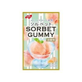 Nobel Confectionery Solvette Gummy White Peach Flavor, 1.8 oz (50 g) x 6 Bags