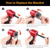 YUZES 1/4-20 Rivet Nut Tool Tip, Replacement Mandrel, Compatible 30