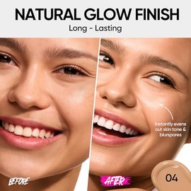 SKINTIFIC Cover Glow Perfect Cushion Foundation – Natural Radiant Finish, Medium-to-High Buildable Coverage, Hydrating Peptide Complex, Lightweight for Dry & Combination Skin, #04 Beige