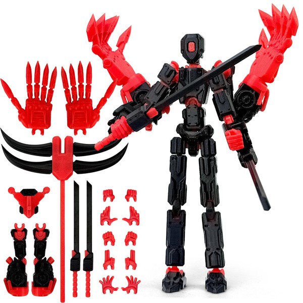 Binvin 8Inch T13 Action Figure Assembly Completed,3D Printed Multi-Jointed Movable