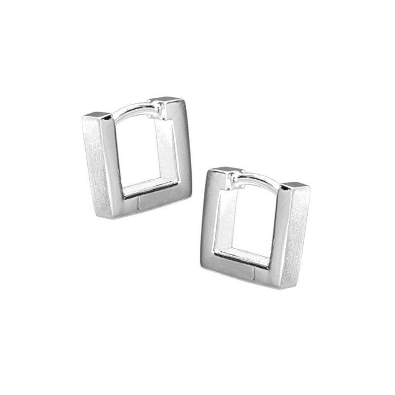 Vinani Csq Small Qubic Silver Earrings