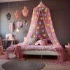 Pink Canopy for Girls Bed with Pre-Glued Glow in the
