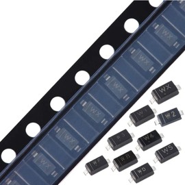 100Pcs SMD Zener Diode BZT52C4V7 W7 BZT52C5V1 W8 BZT52C5V6 W9 BZT52C6V2 WA BZT52C6V8 WB BZT52C7V5 WC BZT52C8V2 BZT52C3V3 SOD-123 New 2025 for Arrival High for Quality