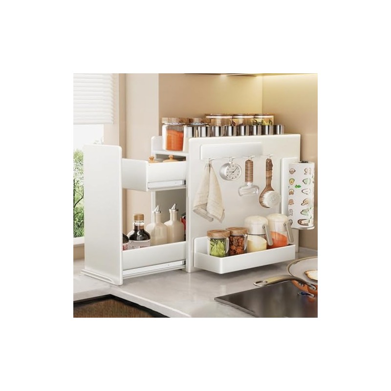 Extendable Spice Rack Organizer for Cupboard, Heavy Duty Extendable Spice