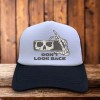Snap-Back Don't Look Back Skeleton Unisex Trucker Hat Black Snapback