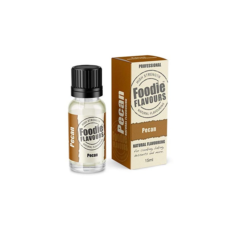 Foodie Flavours Natural Pecan Flavouring, High Strength - 15ml