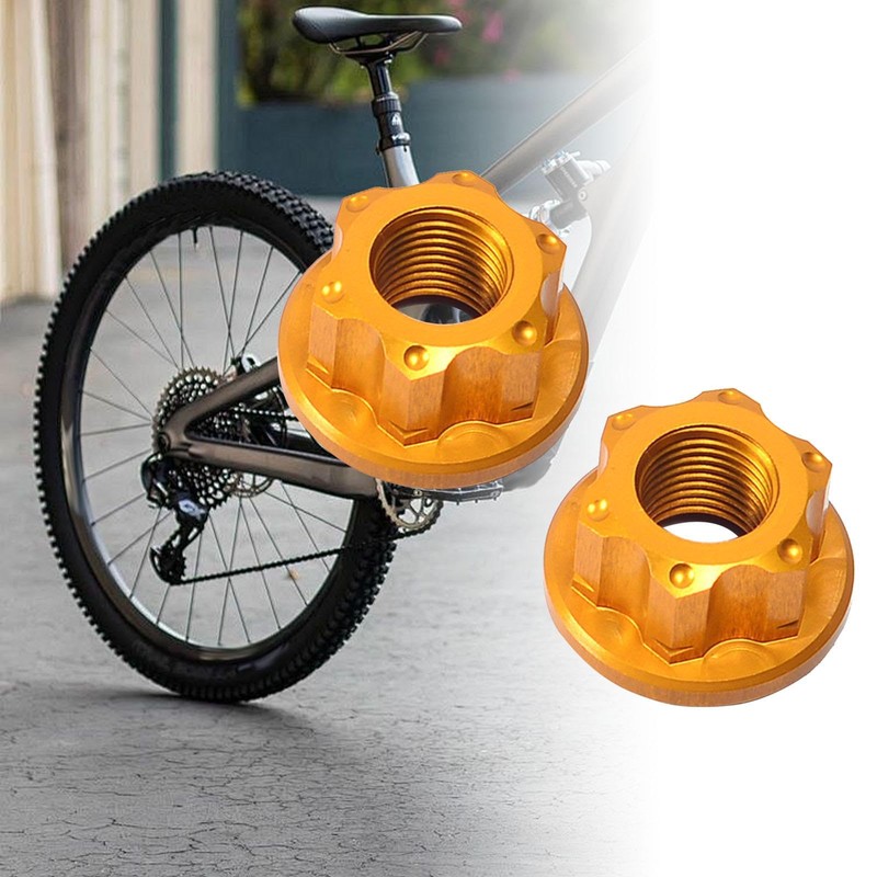 Harilla 2 Pieces Axle Nuts for Bicycle Wheel Hubs Bicycle