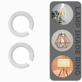 E27 to E14 Lamp Shade Ring Converter 42mm to 29mm to Support Lamp Shade with Duplex Ring Fitting Plastic Lamp Shade Reducer Rings (2)
