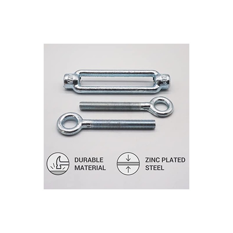 Marcopol Turnbuckle Wire Tensioner M10, Adjustable Turnbuckles Eyelet and Eyelet,